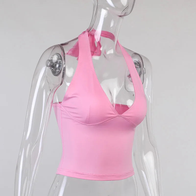 Sexy Off Shoulder Crop Top – Sleeveless Bare Back Club Party Women's Summer Top