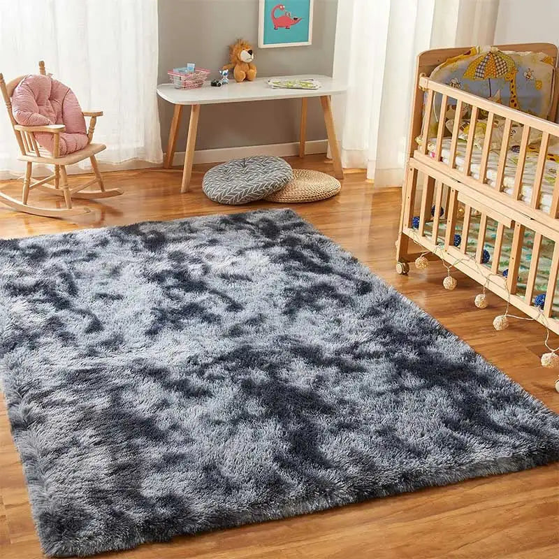 Fluffy Area Rug – Nordic Style Non-Slip Bedroom & Living Room Carpet, 8 Colors & 7 Sizes