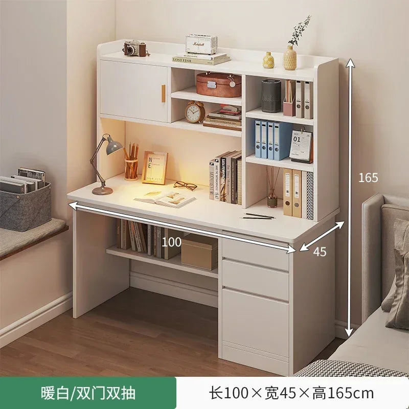 Simple Modern Computer Desk — Student Writing & Home Office Workbench, Multiple Configurations