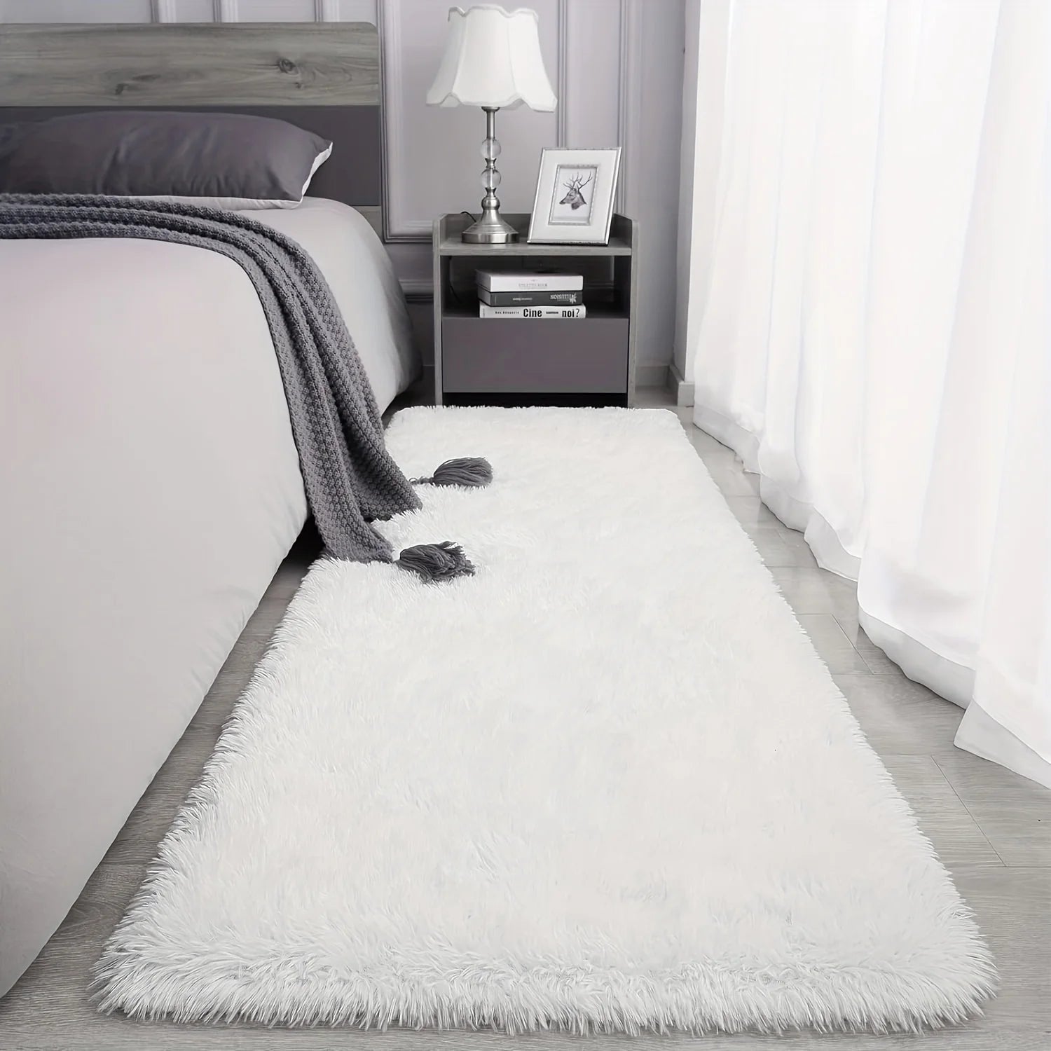 VIKAMA Ultra-Soft Plush Hallway Rug – Machine Washable Multi-Color Bedroom & Living Room Mat