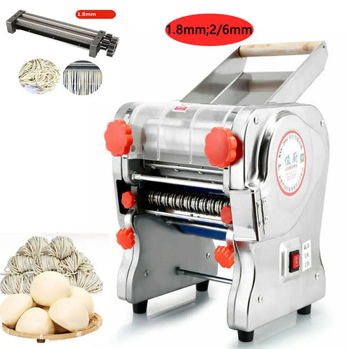 550W Electric Pasta & Noodle Maker — Stainless Steel Dual Knife Dumpling Skin Roller