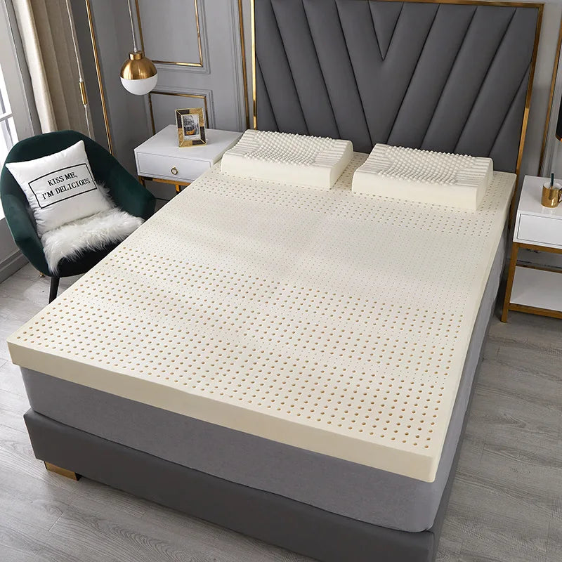 Authentic Natural Latex Mattress – Slow Rebound, Foldable, Cotton Cover, Customizable Sizes