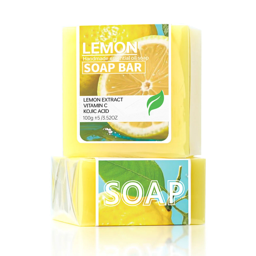 Lemon Vitamin C Brightening Soap Bar – Quercetin & Essential Oil Deep Cleansing Bar