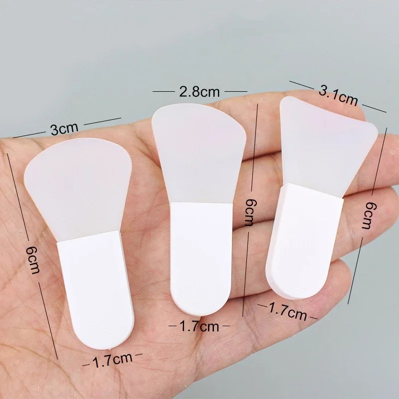 3-Piece Silicone Facial Mask Applicator Brush Set