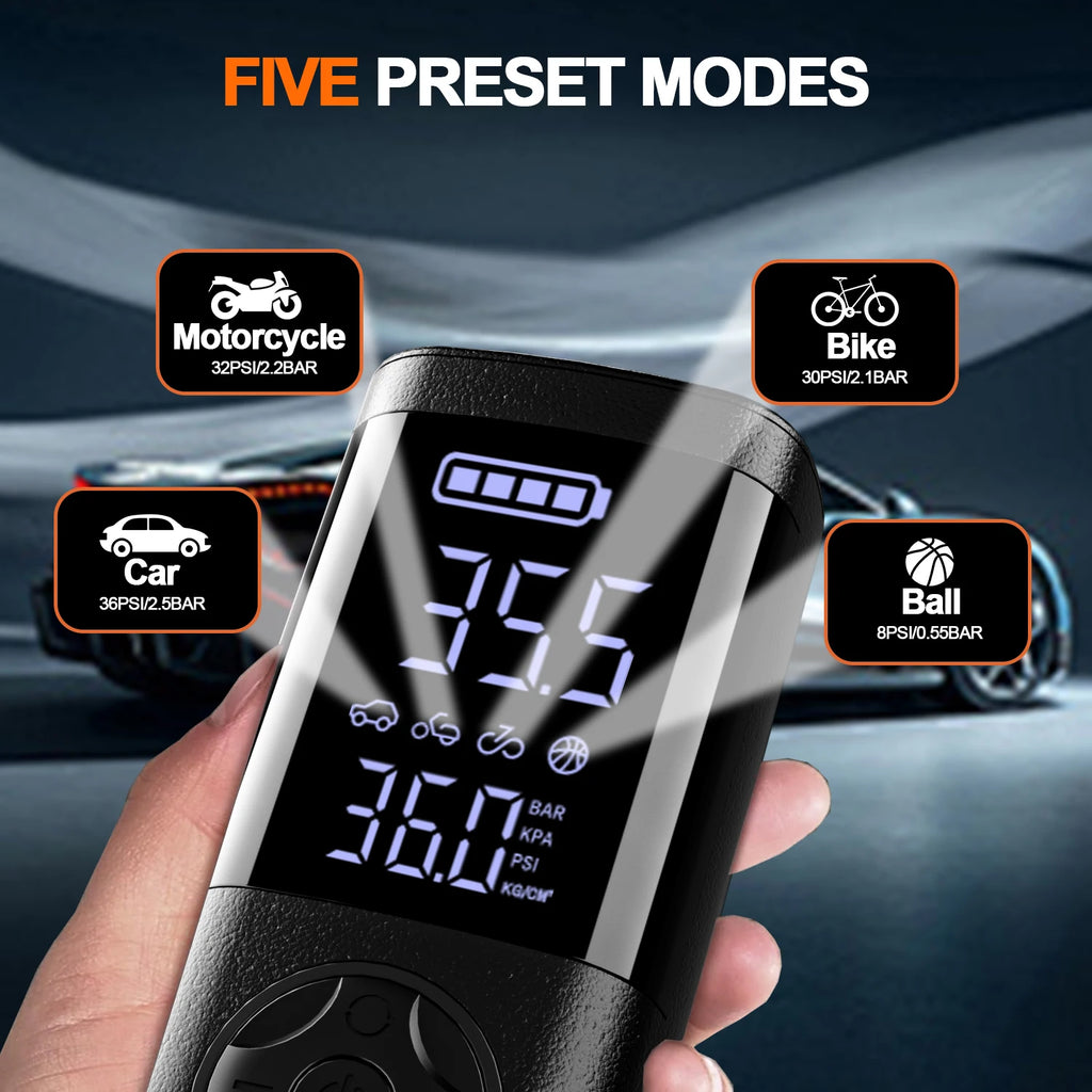 Cordless Tire Inflator with Digital Gauge, 150 PSI
