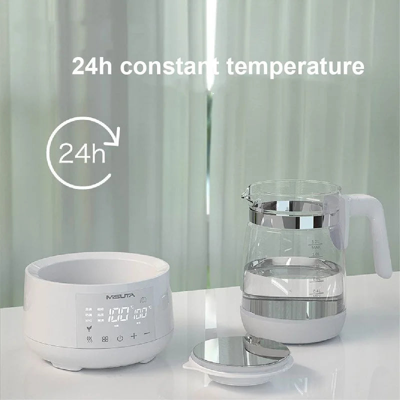 Smart Milk Warmer & Electric Kettle 1200ml — Constant Temperature Baby Bottle Warmer