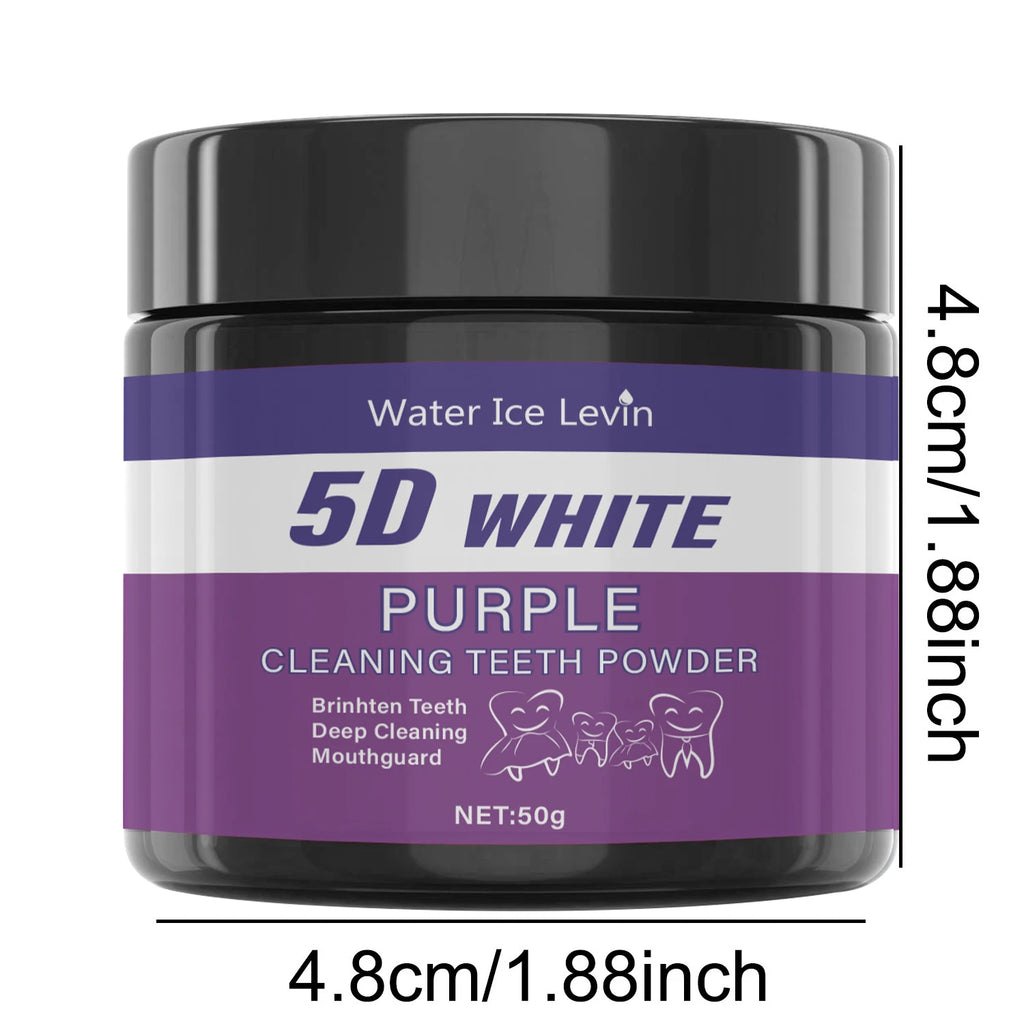 Purple Tooth Cleaning Powder – Sulfate-Free Whitening & Deep Cleaning for Brighter Teeth in 5 Days