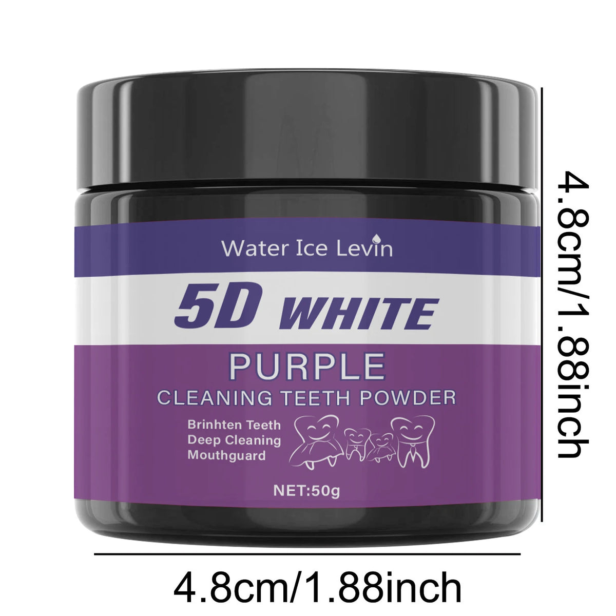 Purple Tooth Cleaning Powder – Sulfate-Free Whitening & Deep Cleaning for Brighter Teeth in 5 Days