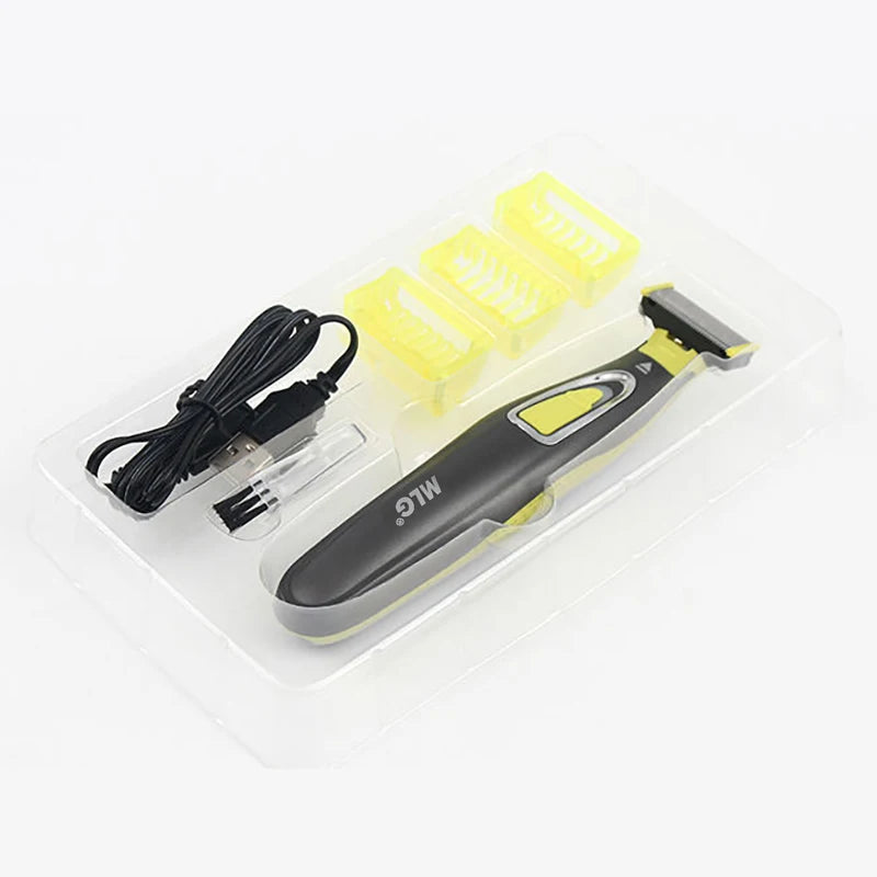 MLG Portable Full Body Electric Shaver – T-Blade, Wet & Dry, USB Rechargeable, Washable