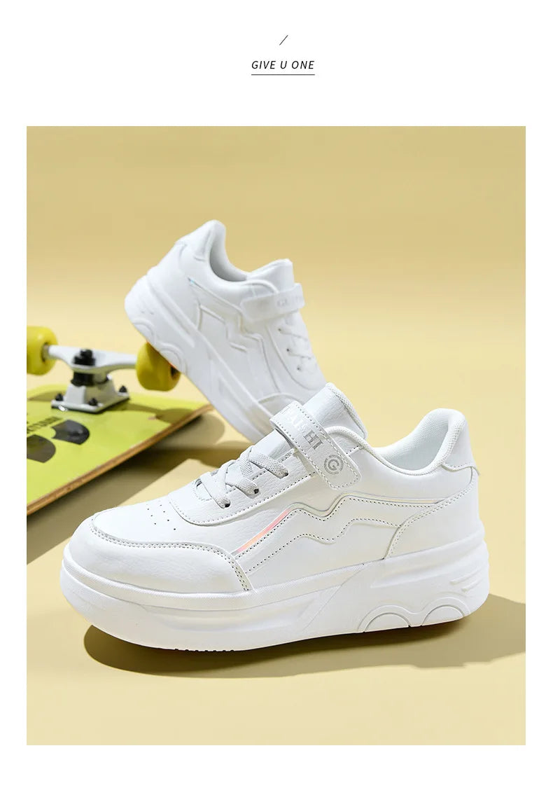 6-Wheel Children's Roller Skate Shoes – 2-in-1 Detachable Wheel Skating Parkour Racing Sneaker