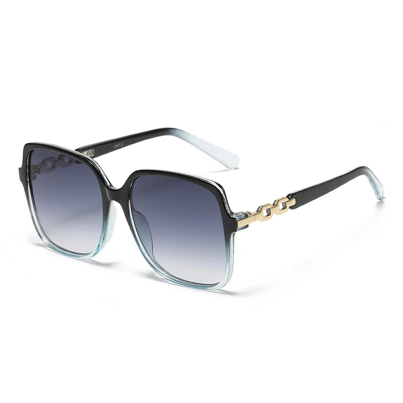 Women's Fashion Square Cycling Sunglasses | Big Frame Colorful Gradient Outdoor Shades