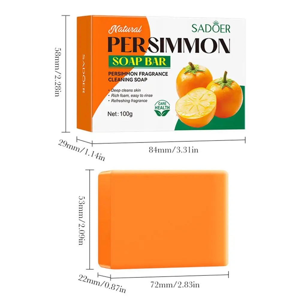 Persimmon Soap Bar 100g – Deep Cleansing, Oil Control & Odor Eliminating Skin Care