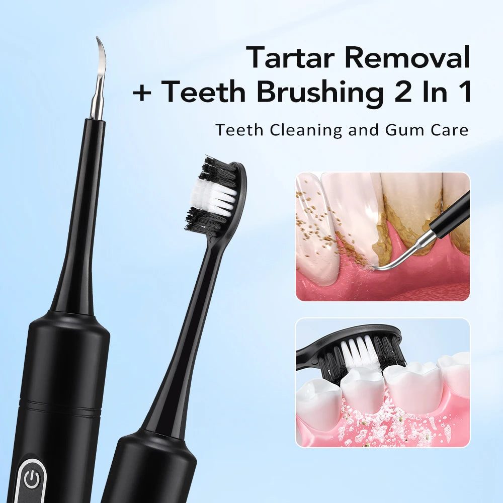 Dentist-Level Clean at Home — Electric Teeth Cleaner & Tartar Remover | 6-Gear Modes, 31,000 Vibrations/Min, IPX6 Waterproof, Type-C Charging