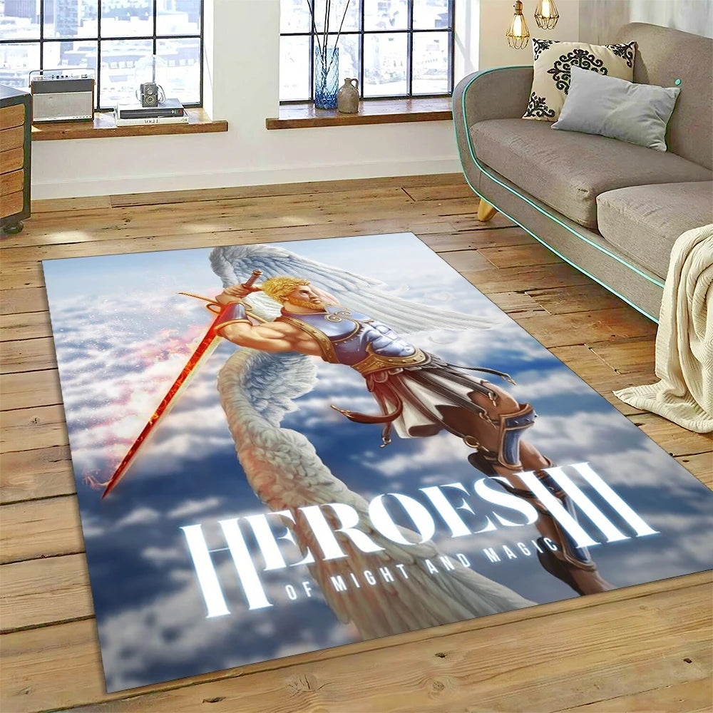 Heroes of Might & Magic Retro Gaming Rug – Non-Slip Floor Mat for Living Room, Bedroom & Sofa, 27 Designs & 9 Sizes