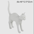 Cat Table Lamp – Resin Sculpture with Light-Up Eyes