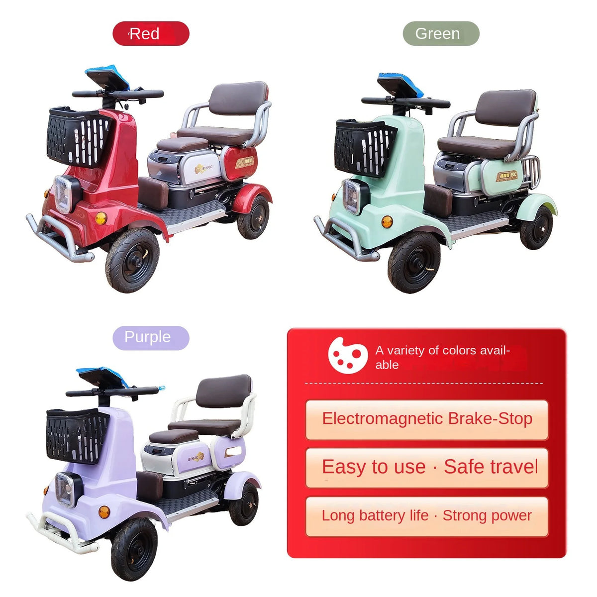 650W 4-Wheel Mobility Scooter – 60–110 km Range