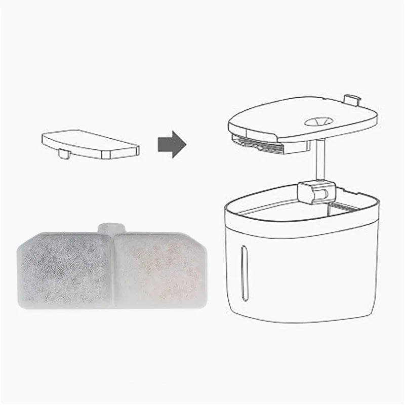 Cat Water Fountain Replacement Filter — 10 Pack