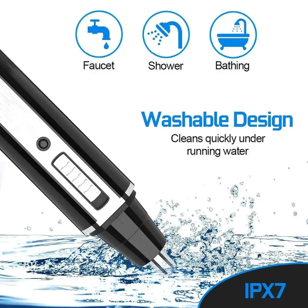 Kemei 4-in-1 Grooming Kit – Nose, Ear, Eyebrow & Beard Trimmer, USB Rechargeable