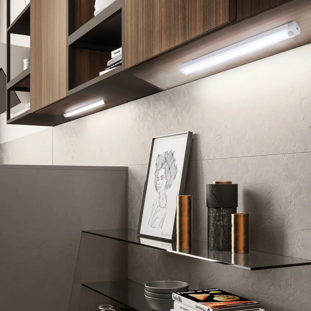 Motion Sensor LED Night Light – USB-C Rechargeable, 3 Color Temps, Wireless Cabinet & Staircase Lamp