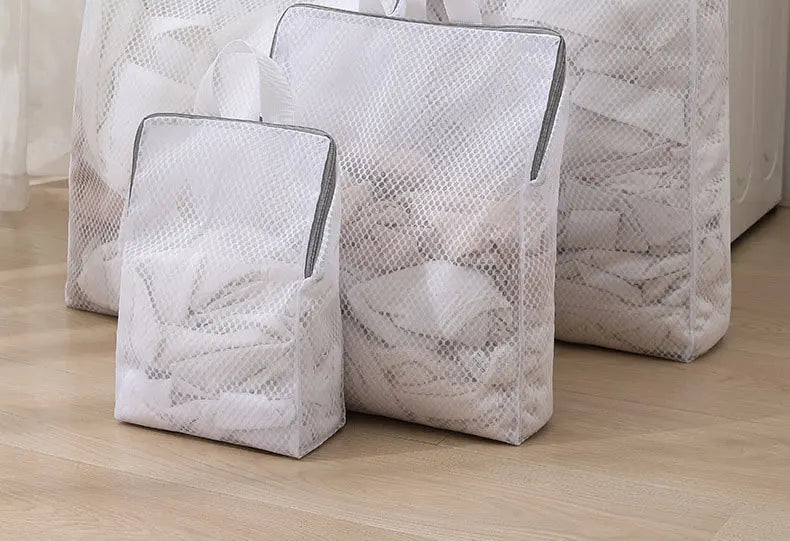 3D Drawstring Mesh Laundry Bag – Anti-Deformation Washing Machine Filter Bag (S/M/XL)