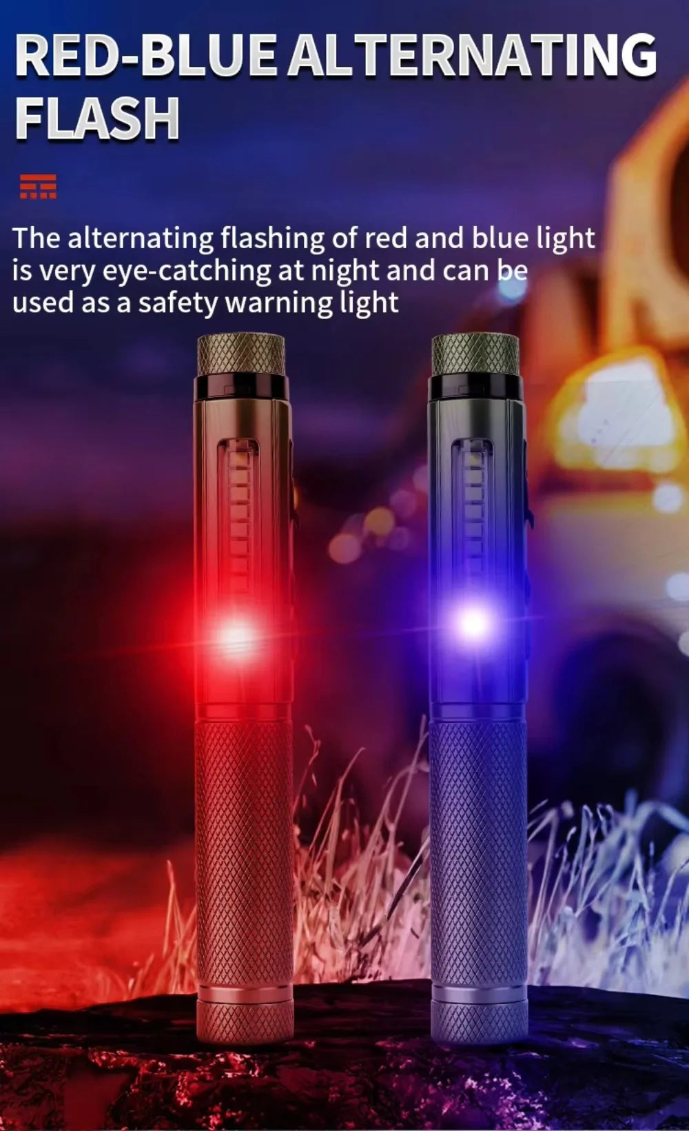 800 Lumen Rechargeable EDC Flashlight – Magnetic Pen Light for Hiking, Work & Emergencies