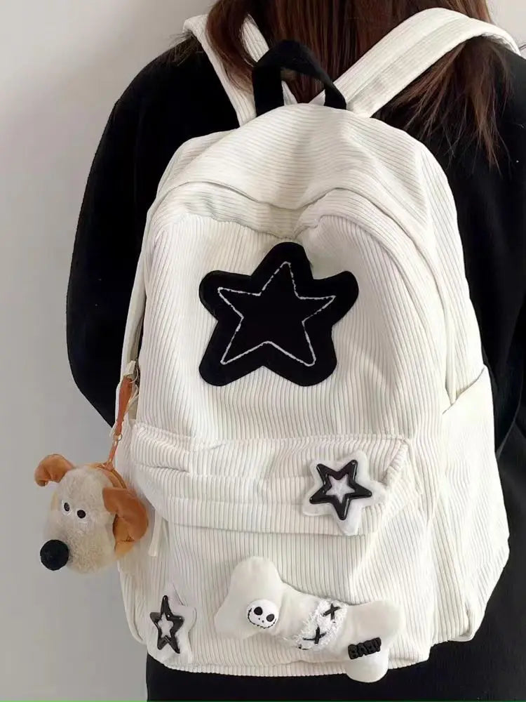 Corduroy Backpack – Girls School & Everyday Book Bag
