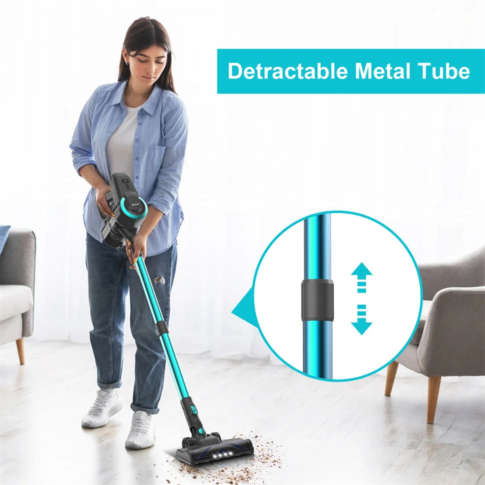 YISORA N300 Cordless Upright Vacuum Cleaner — 20Kpa Ultra-Lightweight Stick Vacuum for Carpet, Hard Floor, Car & Pet Hair