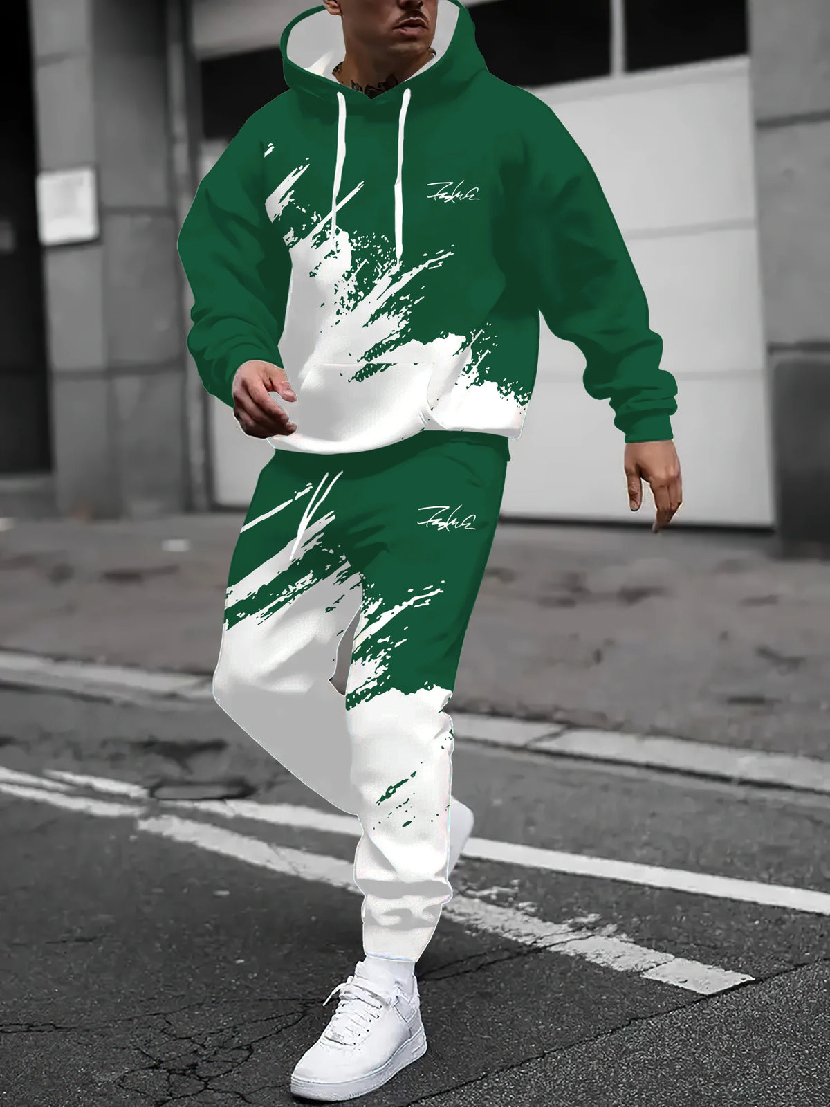 Men's 3D Print Hoodie & Jogger Pants Set – Spring Autumn Street Co-Ord