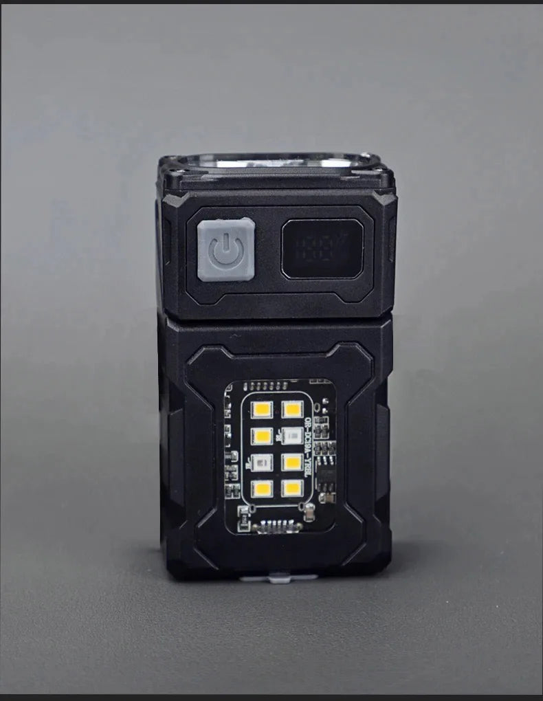 Tactical EDC Work Light – 1200 Lumen, 8-Speed COB+LED, Type-C, Tail Magnet, Pen Clip, MOLLE Compatible