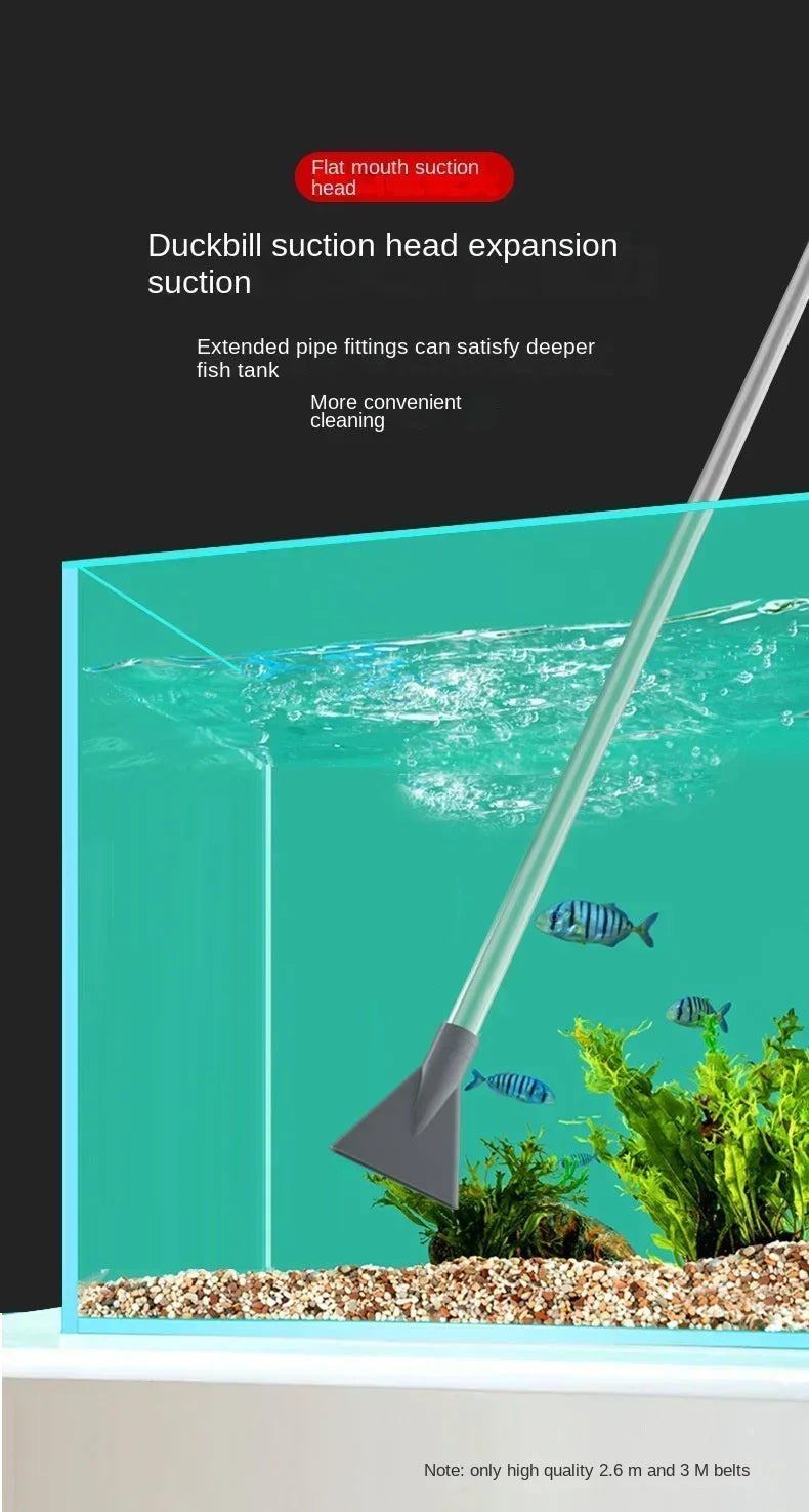 Aquarium Siphon Vacuum Cleaner Tool Set – Fish Tank Gravel & Sand Cleaning with Extension Tube