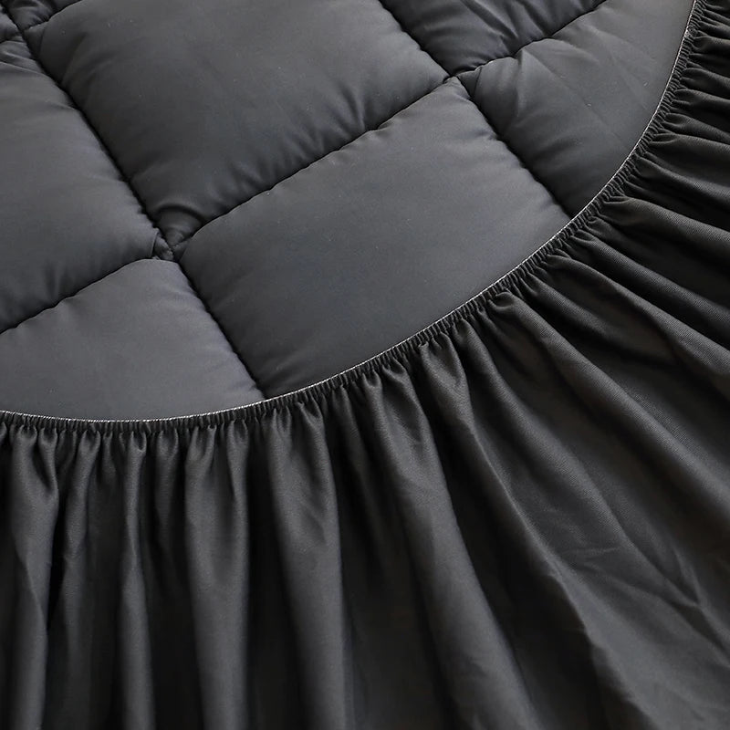 360GSM Quilted Mattress Topper & Protector Cover – Anti-Pull, 15–17" Deep Pocket, Twin to King, 2 Colors