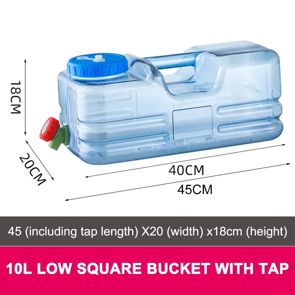 APWIKOGER 5L–10L Portable PC Water Bucket with Faucet – Leakproof Camping & Car Water Tank Container