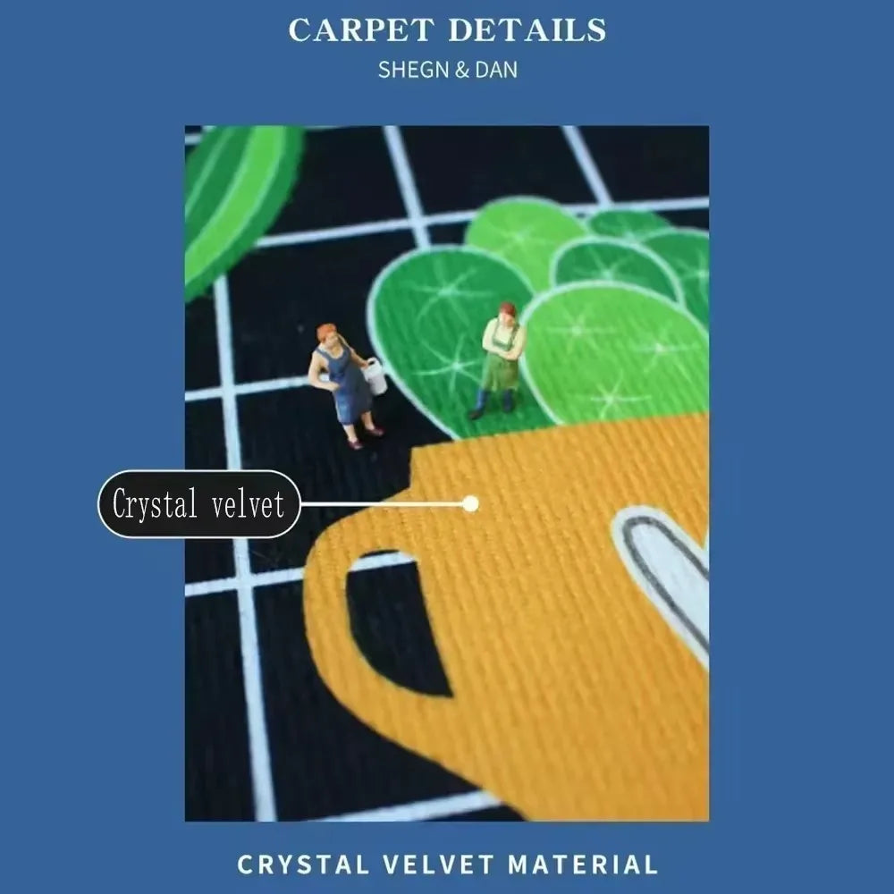 SpongeBob Crystal Velvet Area Rug – Non-Slip Bedroom Carpet & Doormat for Kids & Home Decor