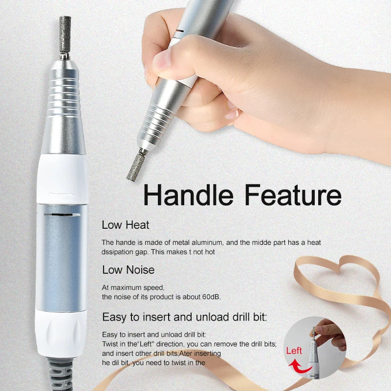 35,000 RPM Electric Nail Drill Handpiece Pen