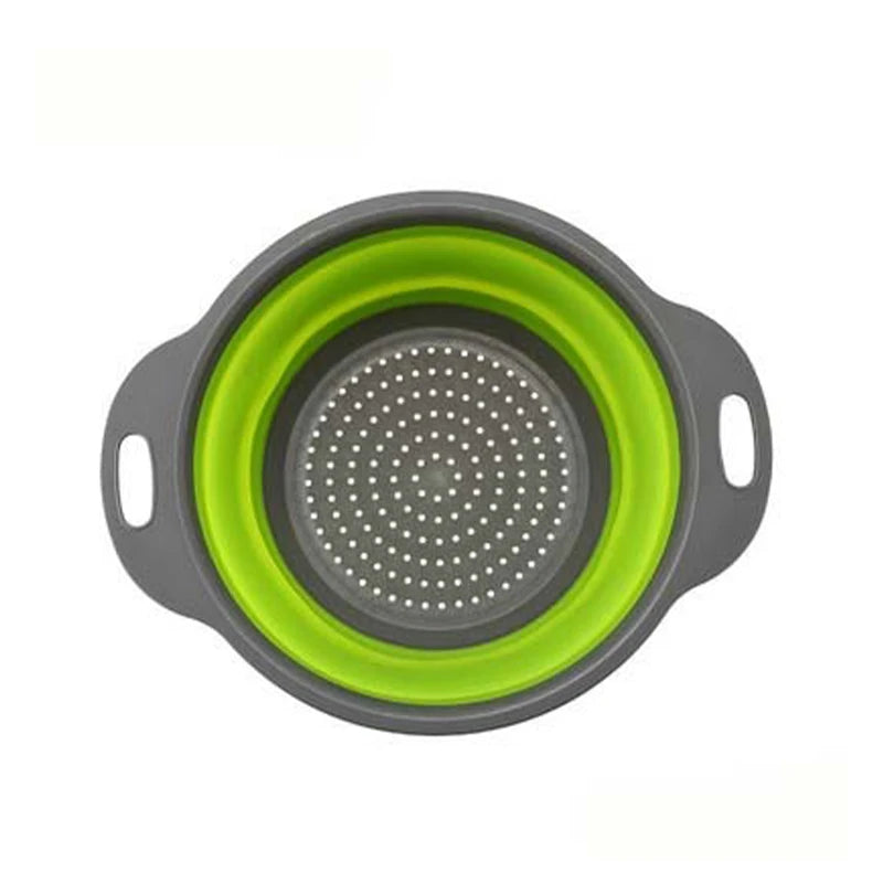 Foldable Silicone Colander Drain Basket — Collapsible