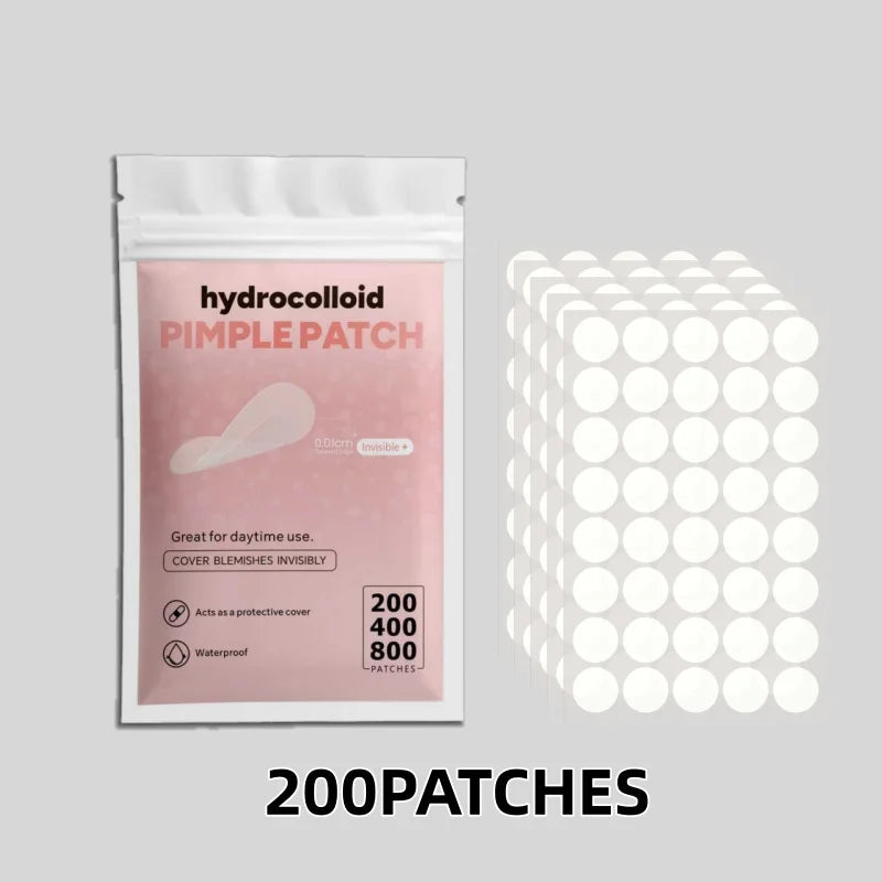 Clear Skin While You Sleep — Invisible Hydrocolloid Pimple Patches | 200/400/800pcs, Mixed Sizes, Deep-Cleansing, Gentle & Skin-Friendly