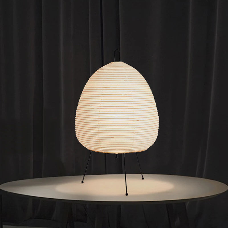 Rice Paper Table Lamp – Japanese-Style Tripod Light