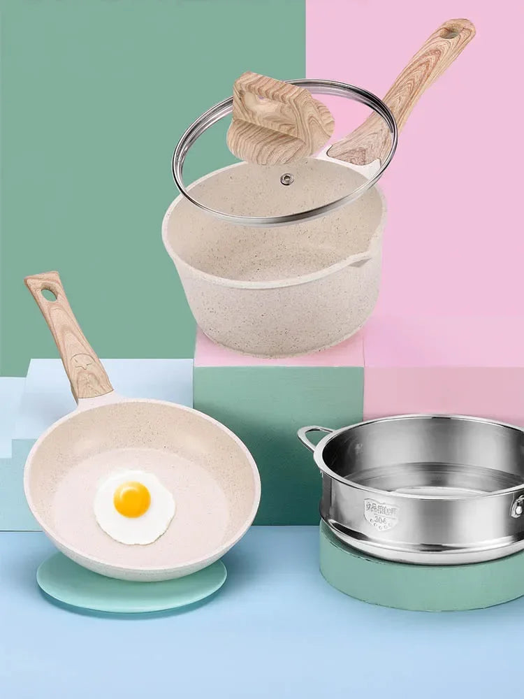 Nonstick Milk Pots & Cookware – 16cm, 18cm & Steamer Options