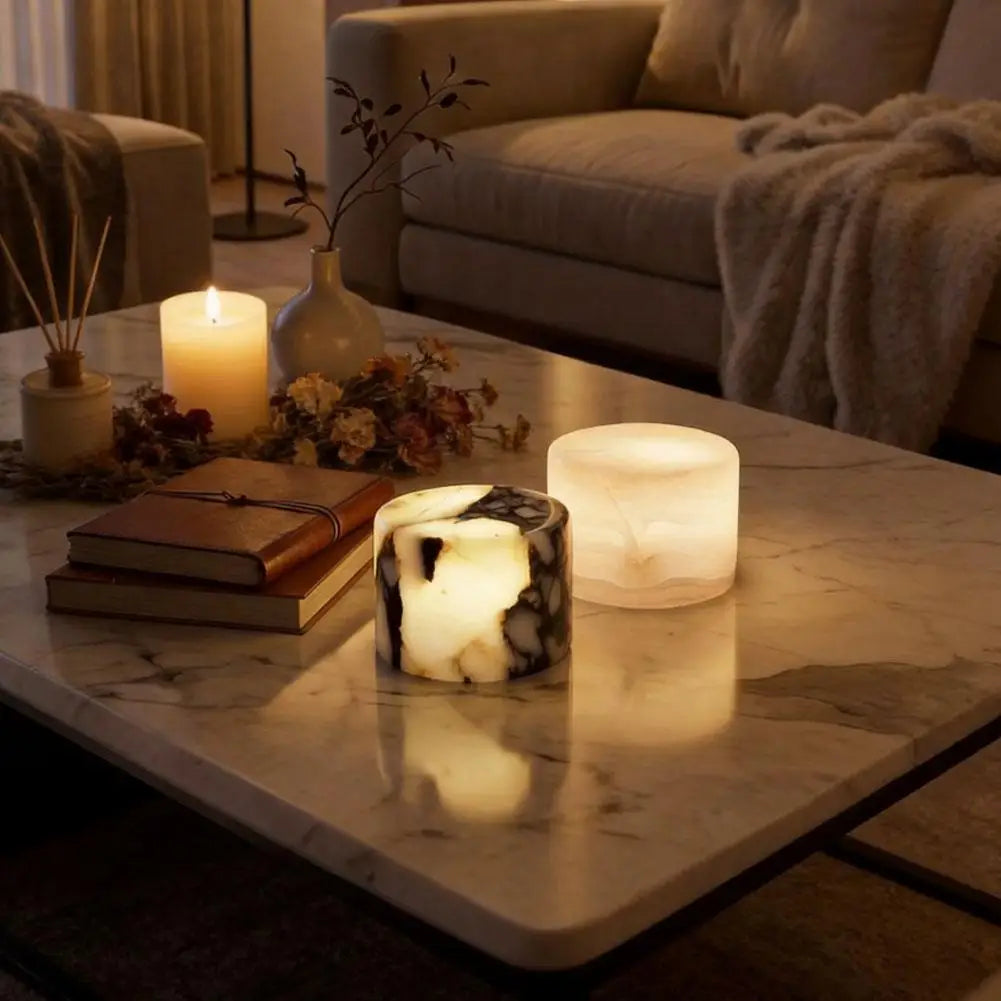 Stone Night Light – Rechargeable Touch-Control Lamp