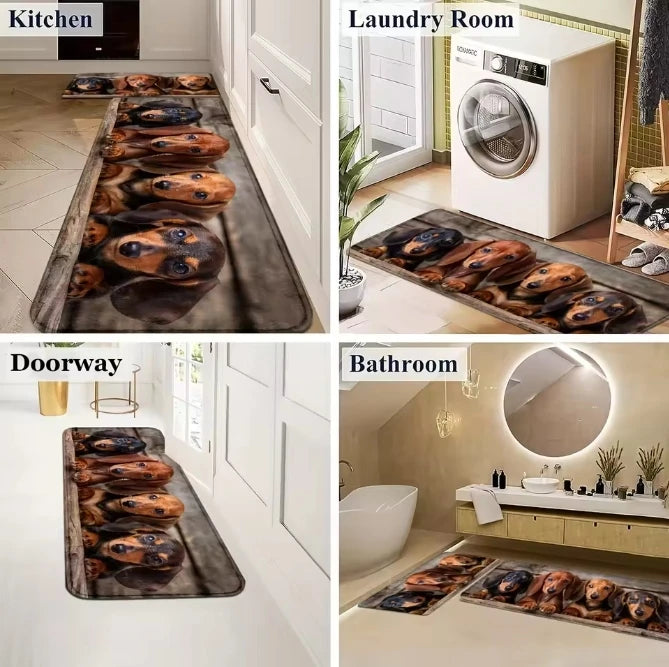 VIKAMA Cat Kitchen Rug – Soft Non-Slip Corridor & Laundry Room Floor Mat