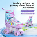 Children's Colorful 4-Wheel Flashing Roller Skates – Beginner Skates for Boys & Girls Ages 2-12