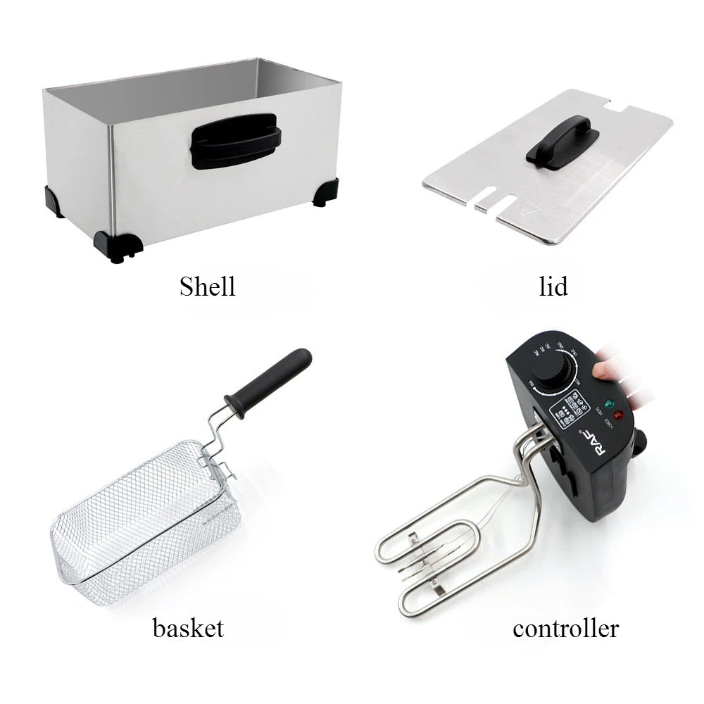 Electric Deep Fryer – Constant Temperature, Commercial & Household, French Fries, Dough Sticks & Stall Fryer