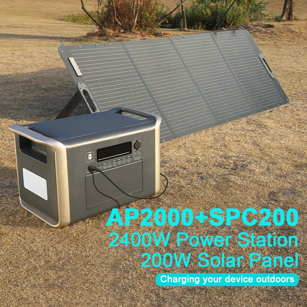 CTOLITY Portable Power Station — 1000W / 2000W LiFePO4 Solar Generator with AC Outlets