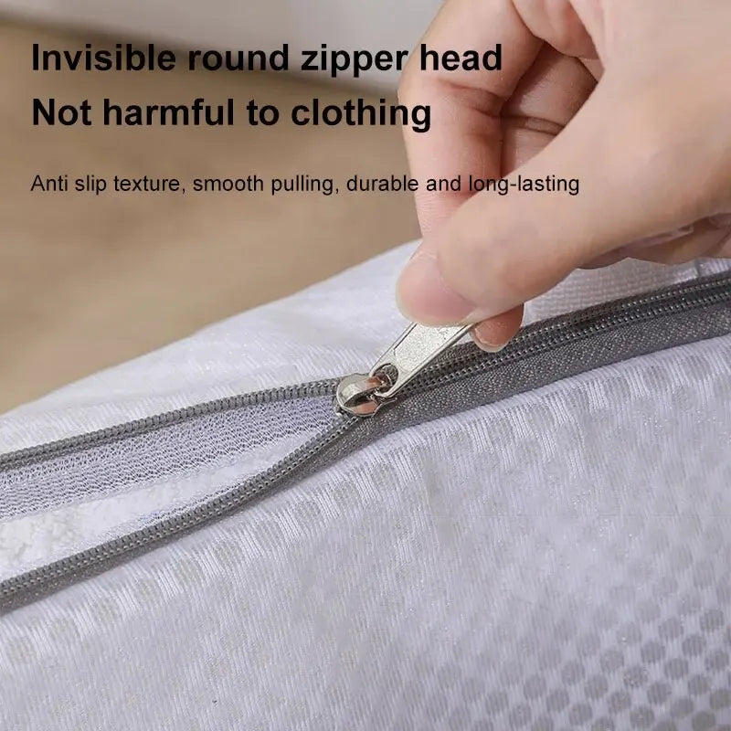 3D Drawstring Mesh Laundry Bag – Anti-Deformation Washing Machine Filter Bag (S/M/XL)