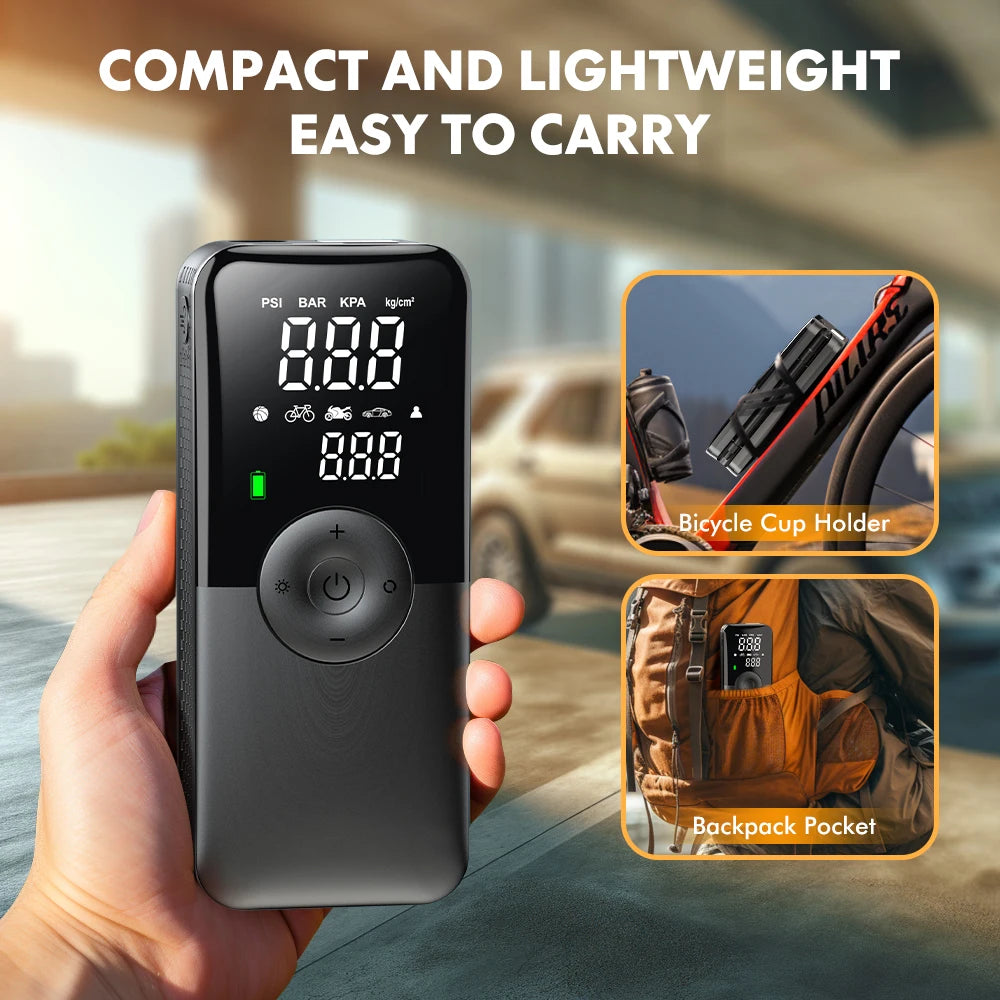 CARSUN Cordless Tire Inflator with Digital Display