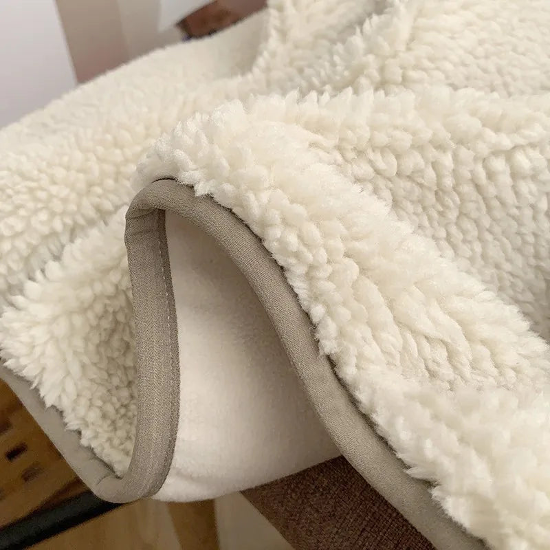 Japanese Fleece Zip Jacket – Unisex Loose Warm Lamb Wool Coat for Couples