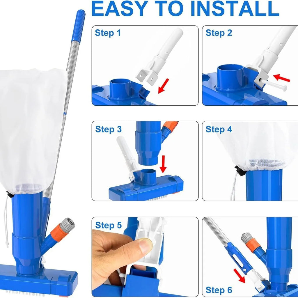 Portable Pool Vacuum Cleaner – 40" Underwater Jet Vacuum for Pool Cleaning (US & EU)