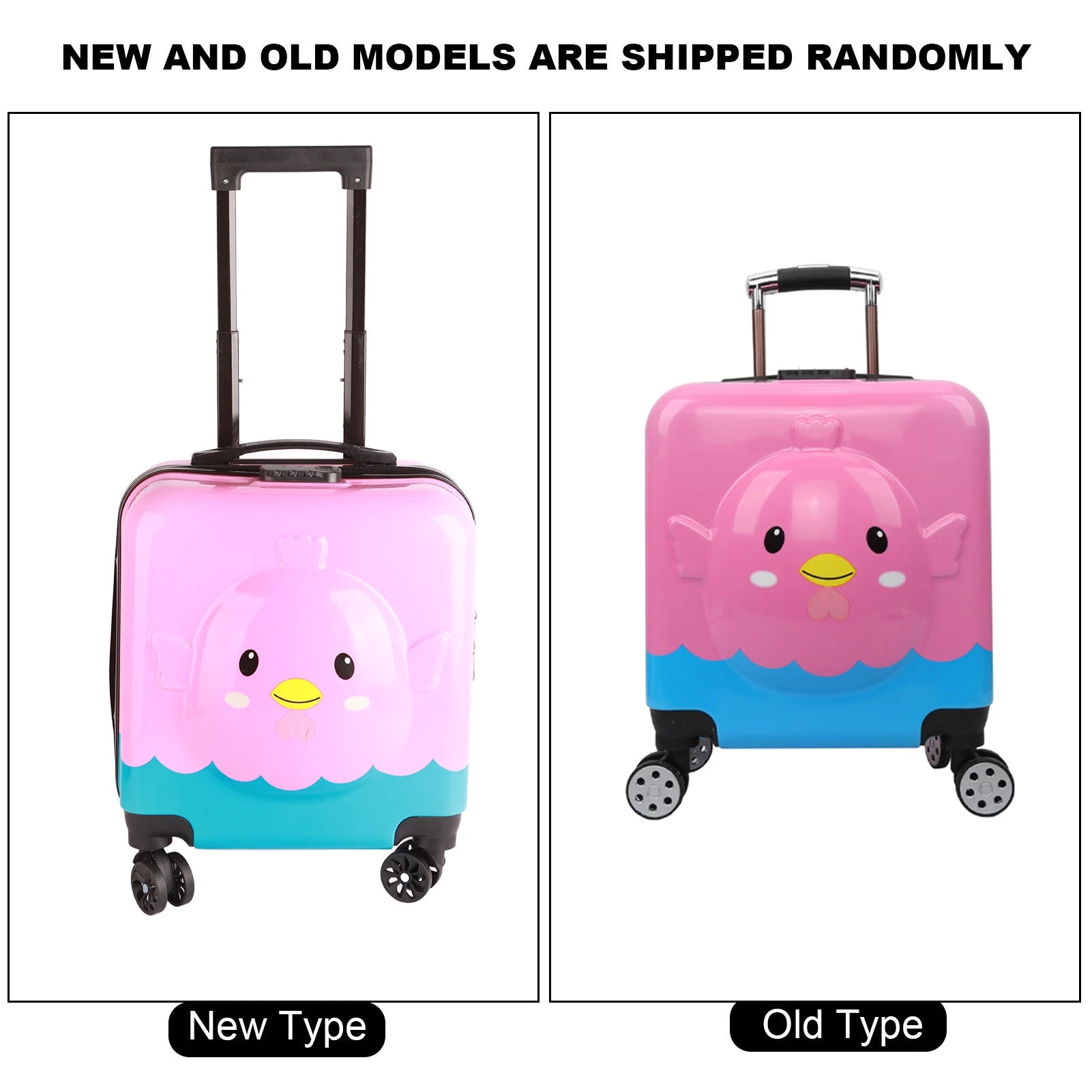 Kids 360° Spinner Trolley Luggage Set — Hard Shell Carry-On with Compartment Bag