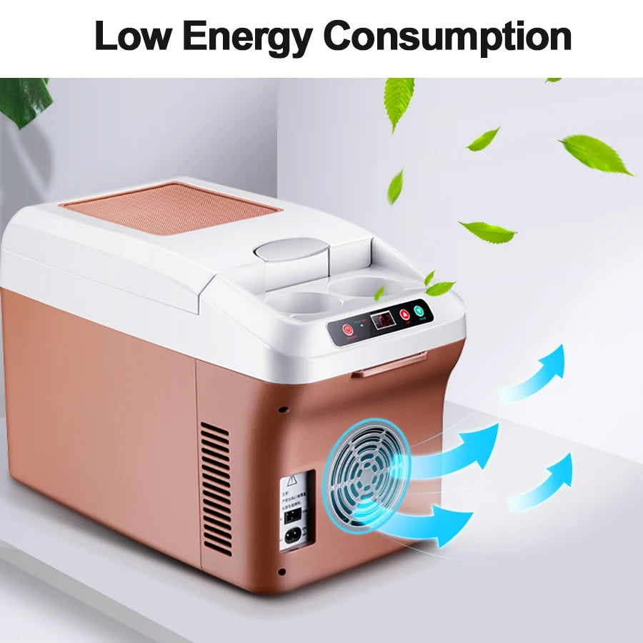 Yannice 15L Portable Mini Fridge — Home & Car Refrigerator with Digital Display & Super Cooling for Camping