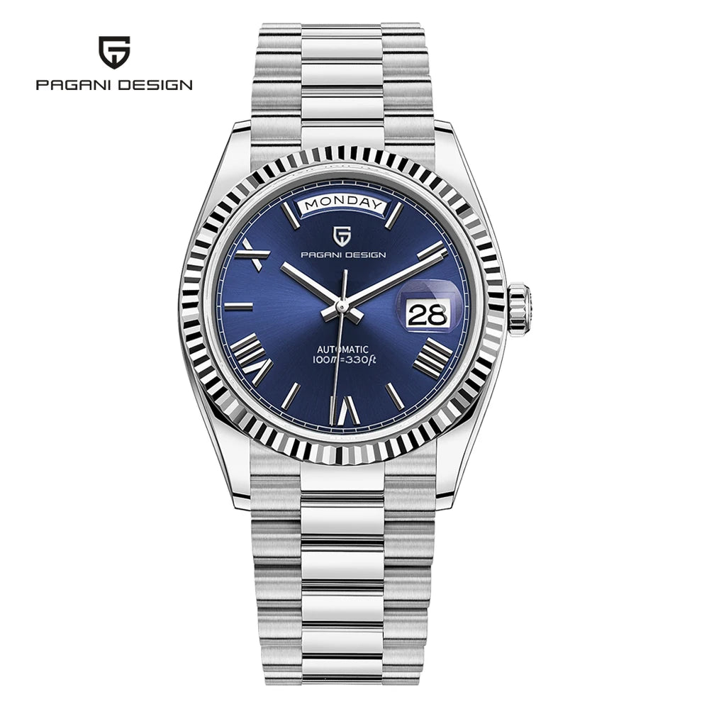 PAGANI DESIGN DD36 Men's Automatic Watch | Rose Gold Luxury Mechanical Sapphire Mirror Wristwatch